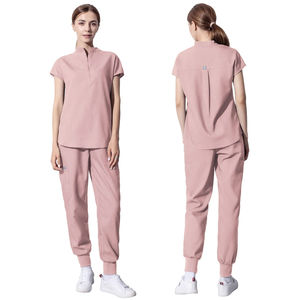 Conjuntos de uniformes de hospital de alta calidad, uniformes de enfermería elásticos de manga corta para mujer, uniformes de hospital de enfermera personalizados - Product Image 2