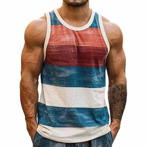 100% algodón 240gsm Loose Fit camiseta sin mangas para hombres logotipo personalizado transpirable Tejido estilo Casual - Product Image 1