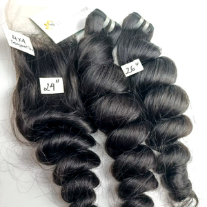 Meilleure qualité cuticule alignée lâche bouclés vague de corps Double trame sans enchevêtrement naturel vietnamien extensions de cheveux crus dans la meilleure couleur - Product Image 1