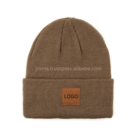 Gorros de Lana Personalizados con Puño Ajustable y Parche de Logotipo de Gamuza, Clásicos para Adultos, Cálidos para Invierno, Ciclismo y Uso Diario, Venta al Por Mayor, Vietnam