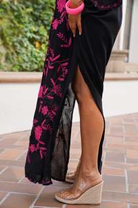 2025 ropa de verano Mujer playa suelta Maxi vestidos Sexy hombro frío Maxi vestido largo blanco bordado de talla grande caftán - Product Image 3