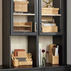 ที่เก็บของบนโต๊ะทำงานแบบมินิมอล ทำจากผักตบชวา ทอมือ เป็นมิตรกับสิ่งแวดล้อม สำหรับสำนักงาน ขายส่ง ผลิตในเวียดนาม - Product Image 4