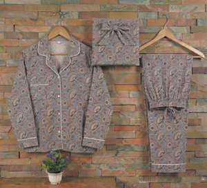 Conjunto de Pijama Reversible de Algodón con Estampado Térmico, Diseño Tradicional Indio, Transpirable, de Secado Rápido, Tela Suave para Descansar - Product Image 4