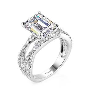 Jeulia 1 Carat IGI Certified Diamond Double Twist <b>Emerald</b> Cut Engagement <b>Ring</b> - Product Image 3