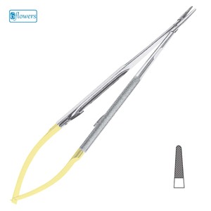 Castroviejo คีมยึดเข็มด้วยมือทำจากสเตนเลสสตีลเครื่องมือผ่าตัดพื้นฐาน - Product Image 2