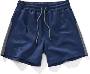 Pantalones cortos de entrenamiento atlético para gimnasio, transpirables, sólidos, de secado rápido, para correr, culturismo, deportivos, de verano, para hombre - Product Image 6