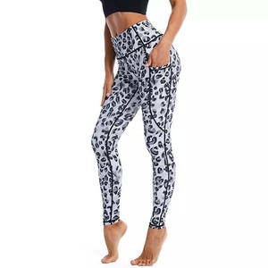 Legging de sport pour femme, respirant, écologique, extensible dans les quatre sens, séchage rapide, polyester/nylon de haute qualité, couleur unie, service OEM - Product Image 2