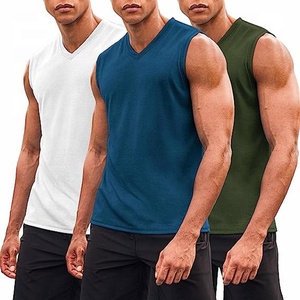 High-Quality <b>Men's</b> Custom Cotton Gym <b>Training</b> Tank Top Sleeveless Muscle Singlet Bodybuilding Wear OEM Wholesale Bulk - Product Image 4