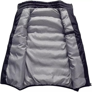 Chaleco acolchado para hombre, prendas de vestir cálidas, chaleco sin mangas, chaquetas con cuello levantado, chalecos de invierno para adultos, chalecos de Color personalizado - Product Image 2