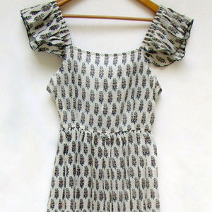 Indien ethnique décontracté Maxi robe pour femmes main bloc coton imprimé confortable été plage Bikini couverture avec bouton décoration - Product Image 1