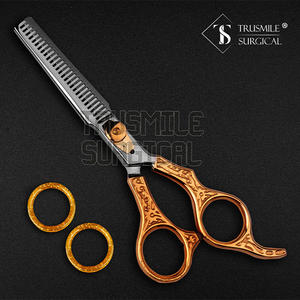 Vente en gros de ciseaux à effiler pour salons de coiffure professionnels Lame tranchante en acier inoxydable de haute qualité disponible en argent et or - Product Image 2