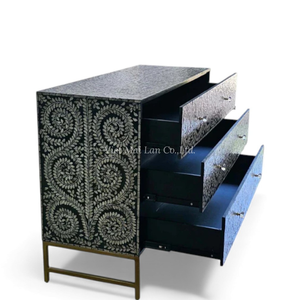 ตู้มุกหรูหรา งานฝีมือฝังเปลือกหอย ตกแต่งเฟอร์นิเจอร์สำหรับเก็บของ - Product Image 2