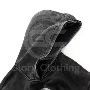 Sudadera con capucha informal de moda callejera para hombre con diseño de bolsillo suave y cómodo ajuste holgado invierno Dtg estampado lavado con ácido cuello con capucha - Product Image 5