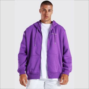 Sweat-shirts à capuche zippés en molleton de qualité supérieure, 80 % coton, 20 % polyester, vente en gros, faible MOQ, pour hommes, unis, respirants, zippés, brodés, personnalisés - Product Image 5