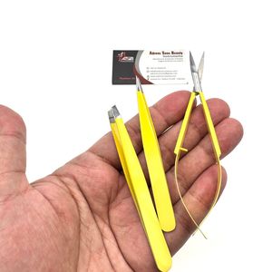 Pince à sourcils en acier inoxydable durable, faite à la main, avec pointes pointues inclinées, ciseaux à ressort - Product Image 3