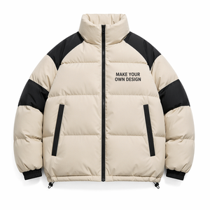 STYLISH PADDED <b>JACKET</b> STAND COLLAR <b>THICK</b> INSULATION ZIPPER CLOSURE WINTER CASUAL CUSTOM BRAND SUPPLIER - Product Image 5