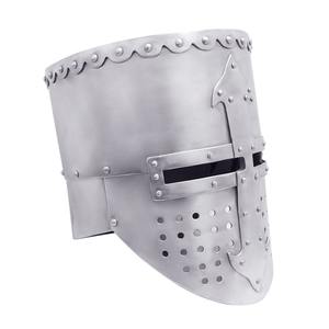 Casque de seau français casque de chevalier romain médiéval pour rassembler cadeau d'Halloween pour Cosplayer | Décoration intérieure par Edge Knives - Product Image 2