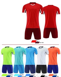 ชุดเสื้อเจอร์ซีย์ฟุตบอลชายใหม่2024ชุดเสื้อและชุดวอร์มสำหรับเด็กชุดกีฬาแบบไม่มีลวดลายสำหรับทีม - Product Image 1