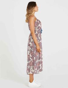 Robe mi-longue florale sans manches pour femme, style bohème décontracté, idéale pour la plage et le printemps - Product Image 3