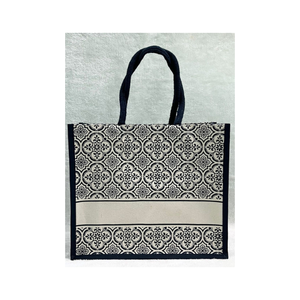 GOTS Certifié Bohème Sac fourre-tout indien recyclable fait à la main Sac fourre-tout personnalisé durable abstrait 100% coton Cycle brodé - Product Image 5