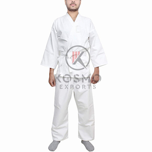 Uniforme básico de karate de artes marciales con logotipo personalizado en blanco y negro para MMA, equipos de karate, gimnasios, escuelas - Product Image 2