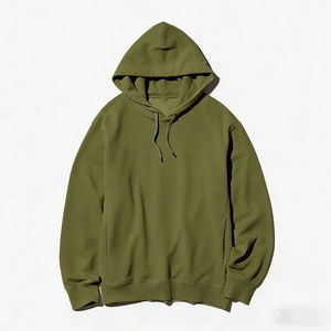 Sudadera con Capucha Extra Grande de Color Gris Claro, Sudadera Básica de Algodón Minimalista con Tono Neutro Versátil para Usar en Cualquier Ocasión - Product Image 3