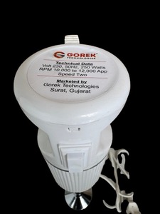 เครื่องปั่นมือขนาดกะทัดรัด 250 วัตต์ แกนสแตนเลส มอเตอร์ทองแดง ดีไซน์น้ำหนักเบา สำหรับทำสมูทตี้ น้ำซุปข้น น้ำผลไม้ ใช้ในครัวเรือน - Product Image 2