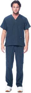 Top col en V unisexe, joggings chirurgicaux en coton, ensembles de gommage médical confort toute la journée, logo personnalisé pour les uniformes hospitaliers médecins infirmières - Product Image 3
