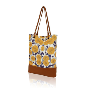 Bolsas ecológicas de lona estampadas a la moda con asa de cuero, estilo de dama, precio barato para uso en la playa, fabricadas en Bengala Occidental - Product Image 2