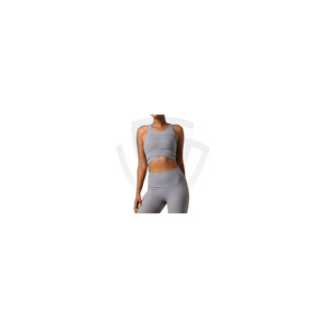 Ensemble de vêtements de sport pour femmes en 2 pièces, ensemble de yoga et de course à pied, imprimé uni, soutien-gorge de sport, débardeur court et short taille haute pour les tenues d'entraînement - Product Image 1