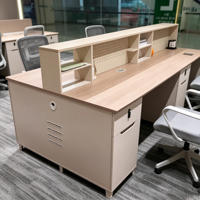 Poste de travail modulaire pour bureau, poste de travail pour 4 personnes, design de poste de travail informatique, table de poste de travail