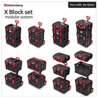 Kistenberg X Block SET sistema modular caja de herramientas modular con ruedas 38x54.6x97