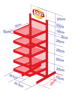 Personnalisé pour support pour snacks Chips Namkeen Fixation d'affichage au détail Assemblage facile pour la promotion du marchandisage des produits de snack - Product Image 5