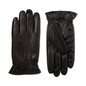 Guanti Isotoner Signature da Uomo Sleekheat in Finta Pelle Nappa Nera, Guanti Termici in PU per Guida, Uso Quotidiano, Sport e Ciclismo, Taglia Media - Product Image 1