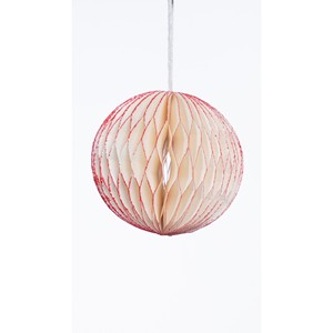 Boîte de 4 décorations de fête en forme de boule en papier origami à suspendre - Product Image 1
