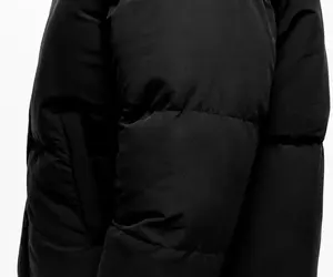 Veste en duvet d'automne-hiver personnalisée pour hommes, manteau en duvet d'oie de grande taille, col debout, veste bouffante décorée à motif imperméable - Product Image 6