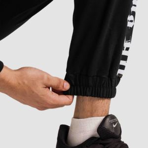 Nexgen Joggers noirs décontractés et formels en laine, vêtements de sport, taille XL, taille élastique, logo personnalisable, fermeture éclair, légers, coupe droite - Product Image 6