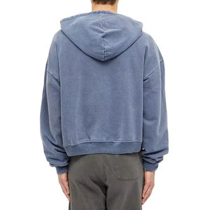 Sweat à Capuche Oversize Unisexe Personnalisé Boxy Épais 500 Gsm Polaire Brodé Hiver Chaud Fermeture à Glissière Double Couche-Full Zip Heavyweight - Product Image 6
