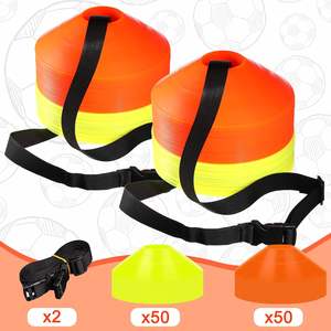 Cônes d'agilité numérotés en PVC souple et en HDPE de qualité personnalisés, marqueurs de vitesse pour l'entraînement au football, flexibles - Product Image 2