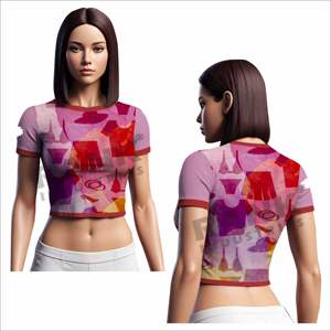 Camisetas Cortas para Mujer, Uso en Exteriores, Camisetas Cortas para Mujer Más Vendidas, Ropa, MOQ Bajo - Product Image 4