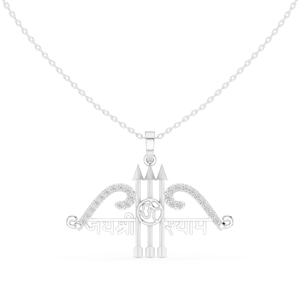 Collier pendentif en argent 925 plaqué or 10 carats pour femmes en gros, diamant rond taille brillant, ethnique, mariage, mode - Product Image 2
