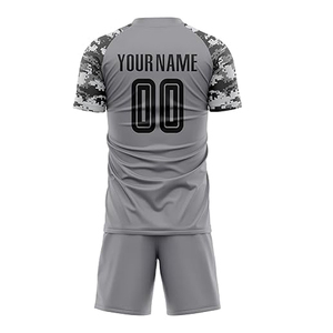 ชุดเสื้อฟุตบอลเสื้อกีฬาสีเทาชุดฝึกฟุตบอล - Product Image 3