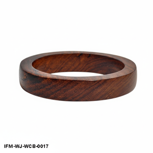 Brazalete de Madera Oscura Natural para Mujer, Hecho a Mano, Curvo, Ovalado, Minimalista, Ecológico, Joyería de Diseño - Product Image 4