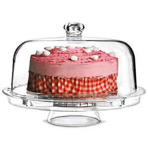 Support à gâteau en verre transparent avec dôme offrant une visibilité maximale pour les gâteaux magnifiquement décorés - Product Image 2