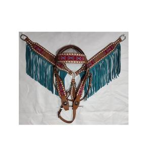 Cabezas De Cuero Negro occidental Bling con hebilla de latón Ajuste OEM y ODM Bienvenido cabeza de cuero occidental en precio económico - Product Image 6