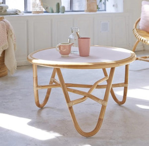 Mesa de Centro Contemporánea de Mimbre de Ratán Natural Hecha a Mano, Altura Ajustable, Muebles para Sala de Estar de Vietnam - Product Image 5