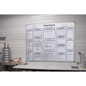 Visual Board - Sistema di Informazione/Pianificazione Pannello da Parete, Lavagna Bianca, Larghezza 1760mm - VB-WA-1700-W - Product Image 1