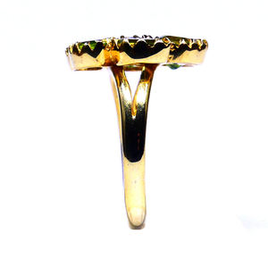 Ropa DE BODA Plata de Ley 925 Chapado en oro Peridot Gemstone Mujeres usan anillo de dedo de moda clásico - Product Image 6