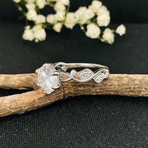 แหวนหมั้นเพชรเม็ดเดี่ยว14K สีทอง2 CT CVD ได้รับการรับรองจาก Christian Lab Christian - Product Image 2