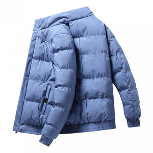 Chaqueta de Invierno Acolchada para Hombre, Fabricada a Medida, con Cuello Alto y Logotipo Frontal, en Tela de Lona, de la Mejor Calidad, Venta al Por Mayor OEM - Product Image 3